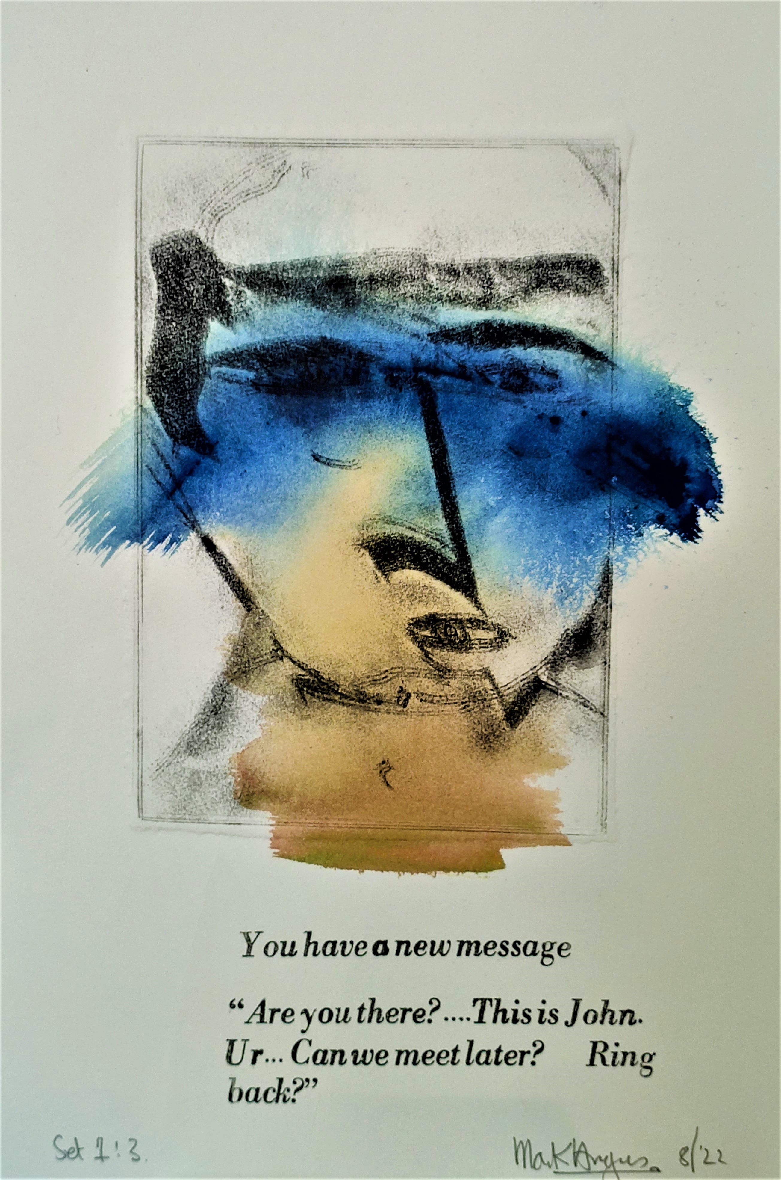 You have a new message Set 1 - 3 Vitreography and text