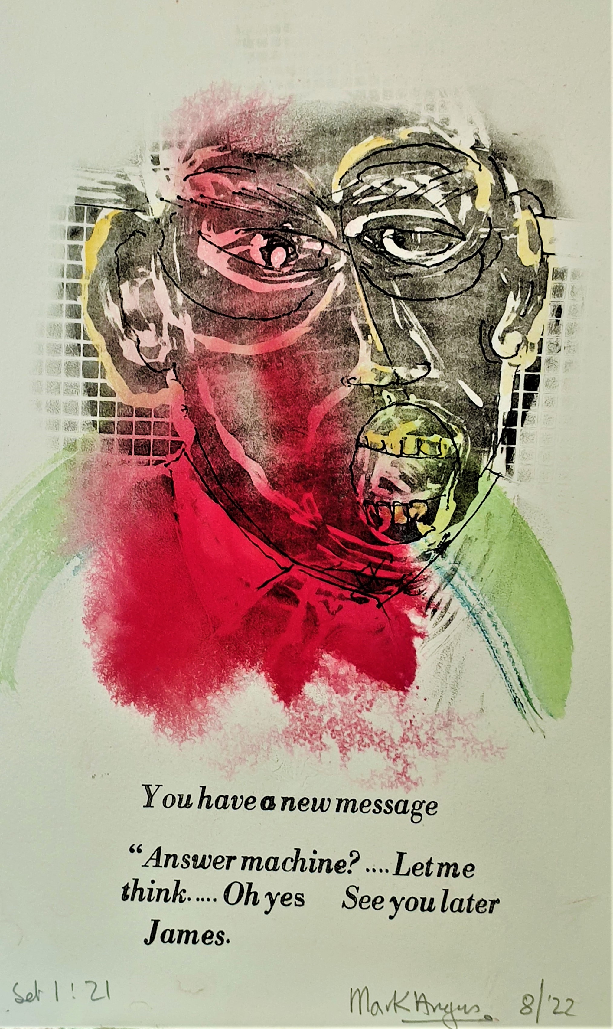 You have a new message Set 1 - 21 Vitreography and text